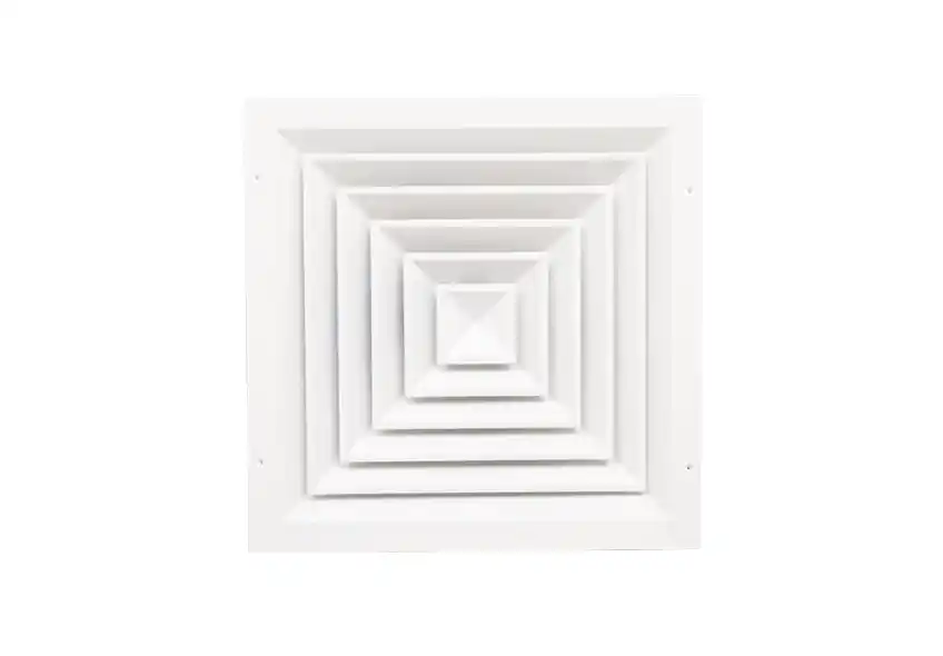 Square Ceiling Anemostat with Flat Blades